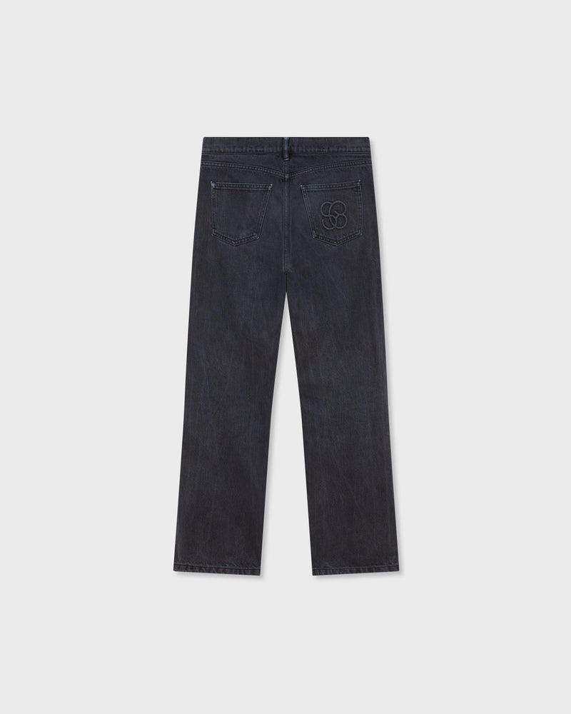 Monogram Jeans in Black