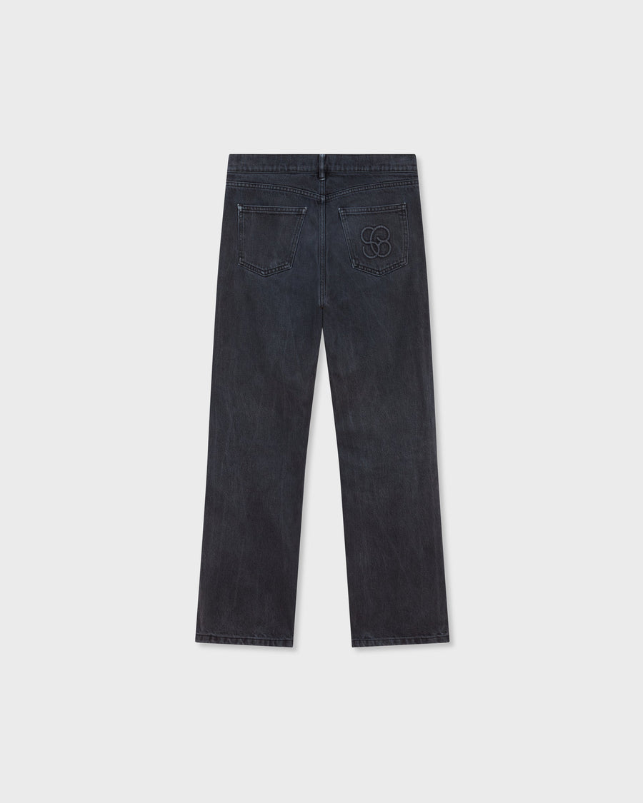 Monogram Jeans in Black